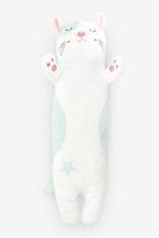 White/Blue Kawaii Cat Squidge Cushion