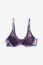 B by Ted Baker Charcoal Floral Non Pad Underwire Lace Bra