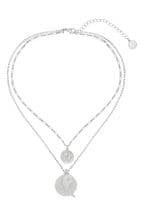 Bibi Bijoux Silver Tone Serenity Layered Charm Necklace