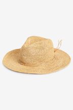 Neutral Wide Brim Panama Hat