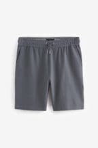 Slate Blue Textured Lightweight Shorts