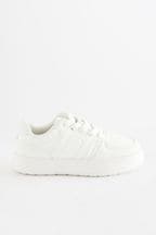 White Chunky Lace-Up Trainers