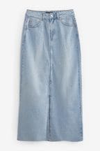 Bleach Blue Denim Maxi Skirt