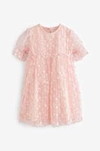 Pink Sequin Flower Sequin Shimmer Party Dress (3-16yrs)