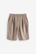 Mink Brown Tailored Shorts