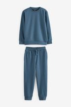 Blue Plain Jersey Sweatshirt and Joggers Set (3mths-7yrs)