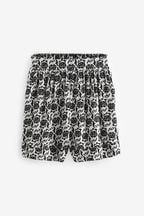 Monochrome Print Pull-On Shorts
