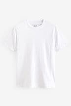 White Muscle Fit Essential Crew Neck T-Shirt