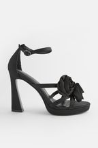 Black Forever Comfort® Corsage Platform Heels