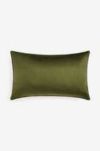 Olive Green Matte Velvet Cushion