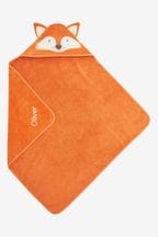 JoJo Maman Bébé Orange Personalised Fox Hooded Towel
