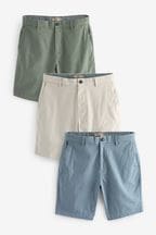 Multi Slim Stretch Chinos Shorts 3 Pack
