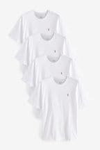 White Regular Fit T-Shirts 4 Pack