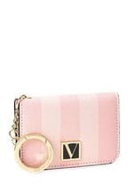 Victoria's Secret Pink Iconic Stripe The Victoria Foldable Card Case