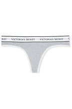 Victoria's Secret Grey Thong Logo Knickers