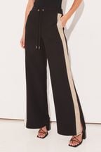 Lipsy Tipped Black Side Stripe Wide Leg Trousers