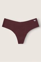 Victoria's Secret PINK Burnt Umber Brown Thong Smooth No Show Knickers