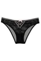 Victoria's Secret Black Cheeky Lace Knickers