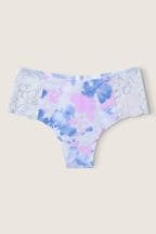 Victoria's Secret PINK Arctic Ice Tie Dye Blue No Show Cheeky Knickers
