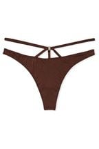Victoria's Secret Dark Brown So Obsessed Strappy Thong Joggery