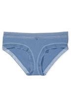 Victoria's Secret Faded Denim Blue Ribbed Cotton Hiphugger Panty