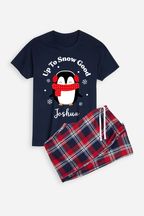 Personalised Christmas Penguin Boys Pyjamas by Dollymix