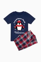Personalised Christmas Penguin Toddler Pyjamas by Dollymix