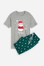 Personalised Christmas Snowman Womens Pyjamas by Dollymix