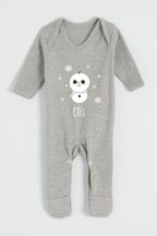 Personalised Christmas Snowman Babygrow by Dollymix