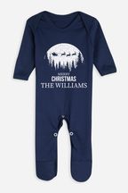 Personalised Christmas Snowglobe Babygrow by Dollymix