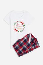 Personalised Christmas Wreath Womens Pyjamas by Dollymix