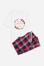 Personalised Christmas Wreath Mens Pyjamas by Dollymix