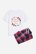 Personalised Christmas Wreath Girls Pyjamas by Dollymix