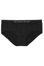 Victoria's Secret Black Hipster Seamless Logo Knickers