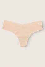 Victoria's Secret PINK Beige Nude Thong Smooth No Show Knickers
