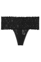 Victoria's Secret Black Lace Wide Band Thong Knickers