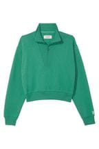 Victoria's Secret Gem Green Half Zip High Neck Lounge Sweatshirt