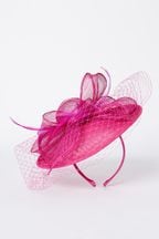 Lipsy Pink Mesh Disc Fascinator Headband