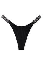 Victoria's Secret Black Thong Shine Strap Knickers