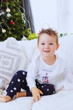Personalised Peace Love Joy Pyjama set for Babies by Percy & Nell