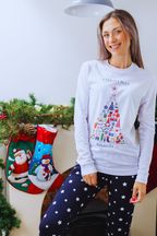Personalised Peace Love Joy Pyjama set for Ladies by Percy & Nell