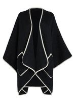 Lipsy Black Soft Cosy Patch Pocket Tipped Whipstitch Cape