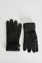 Lipsy Black Cosy Cable Gloves