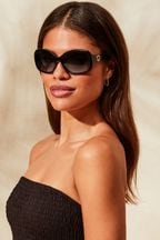 Lipsy Black Oversized Sunglasses