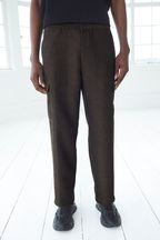 Brown EDIT Textured Cargo Trousers