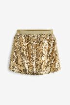 Gold A-Line Sequin Skirt (3-16yrs)