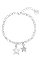 Caramel Jewellery London Silver Tone 'Starry Sky' Pavé Bracelet