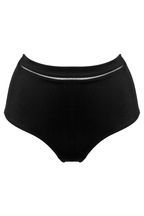 Pour Moi Black Sydney High Waist High Leg Bikini Briefs