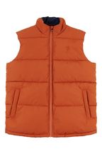 U.S. MATCHUP Polo Assn. Mens Orange Thick Quilted Gilet