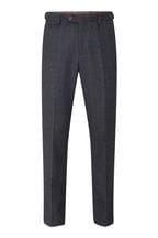 Skopes Aiken Navy Blue Check Tailored Fit Suit Trousers